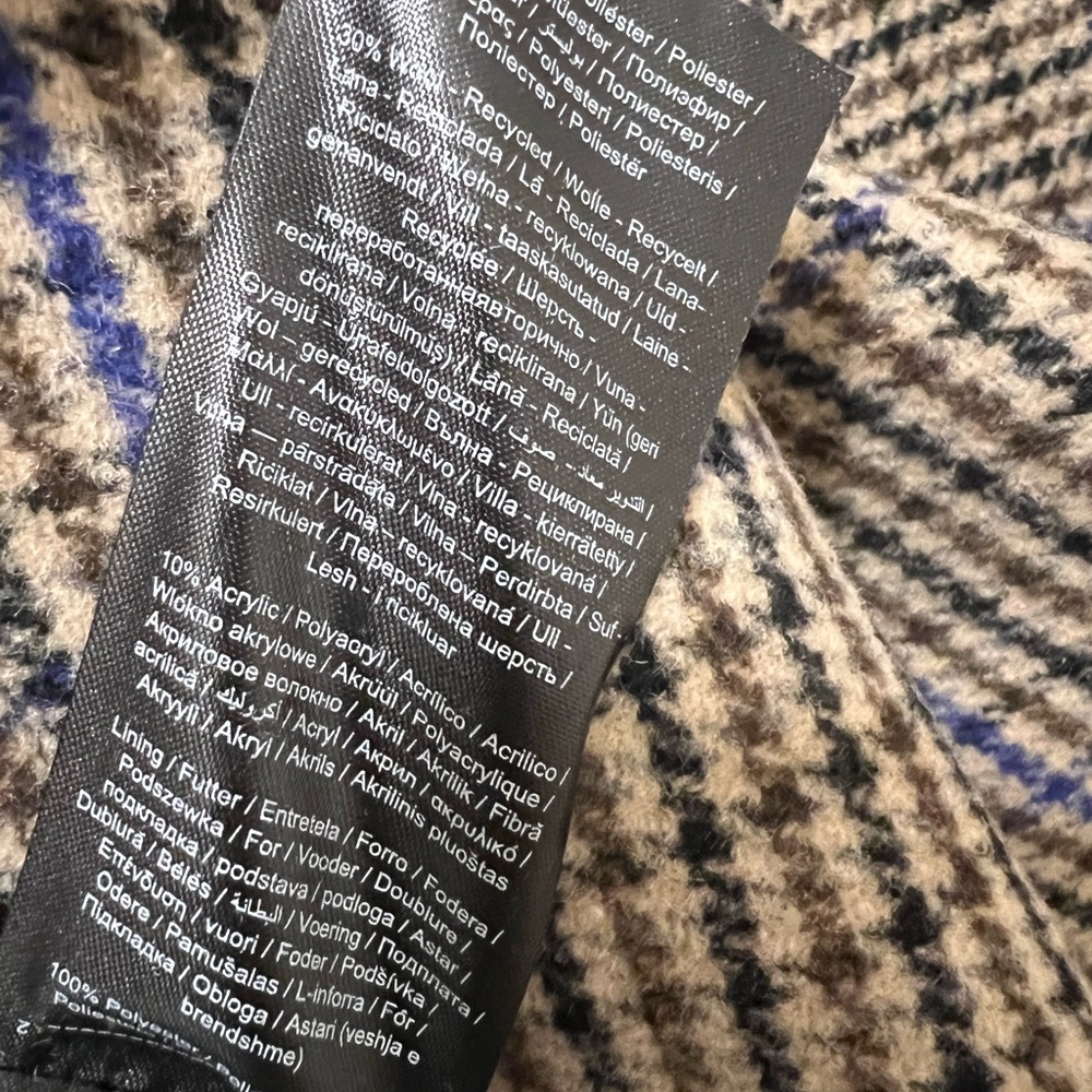 Vero Moda Wool Blend Plaid Coat - Picture 10 of 10